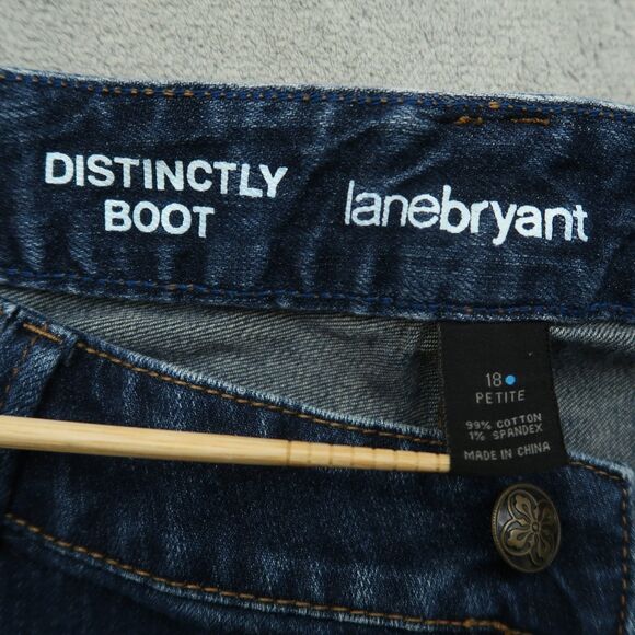 Lane Bryant Jeans Women's Size 18P Blue High-Rise Distinctly Boot 27" Inseam - Picture 9 of 15